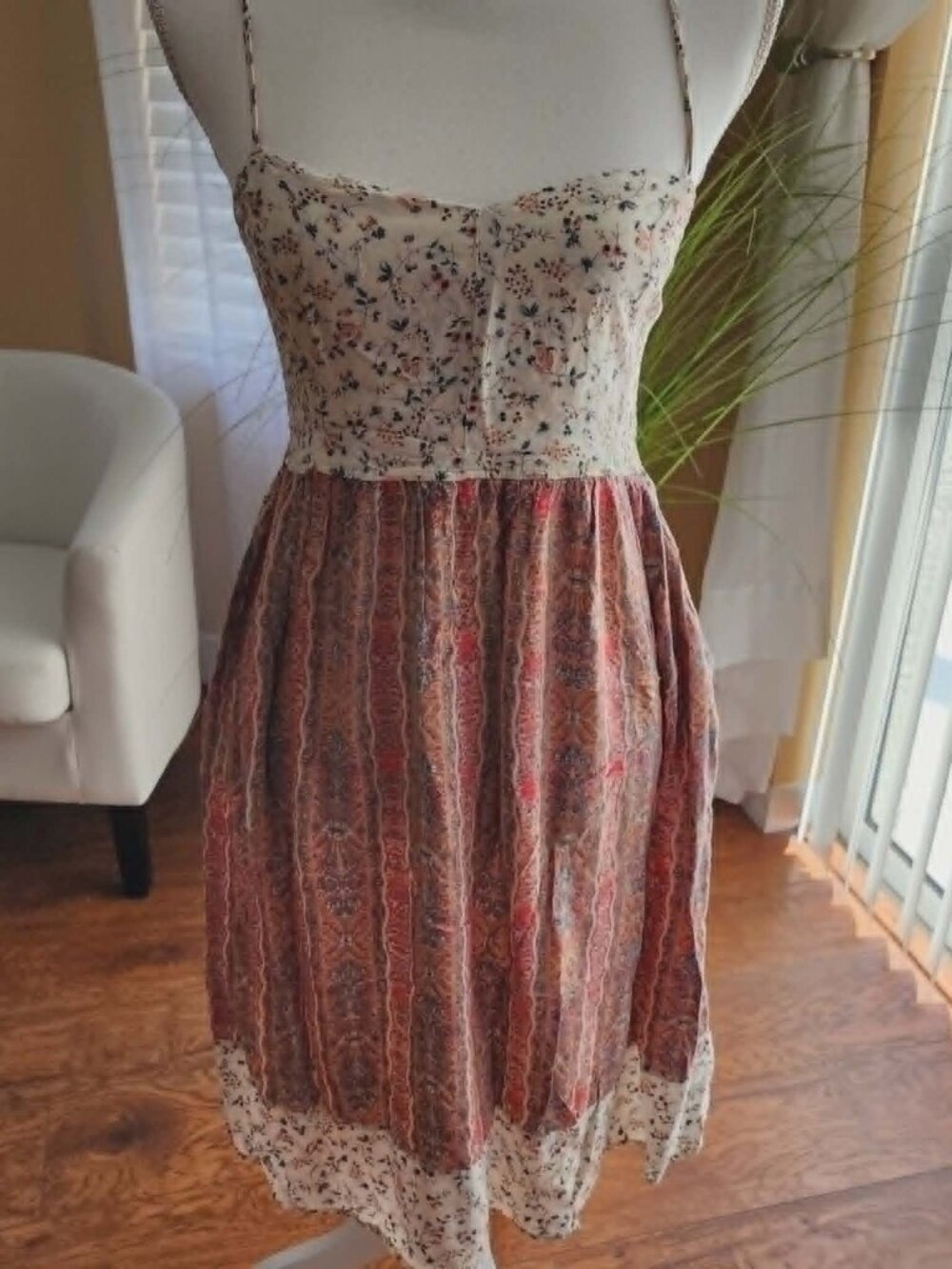 Boho Patchwork Floral Sundress